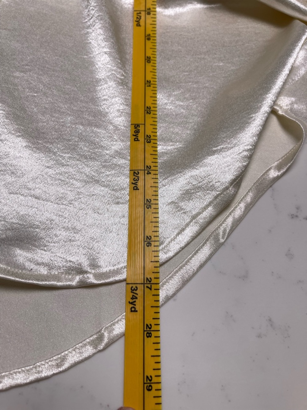 Double Zero Satin Button-Down Blouse in Ivory Cream Womens Size Medium NWT - Picture 6 of 6